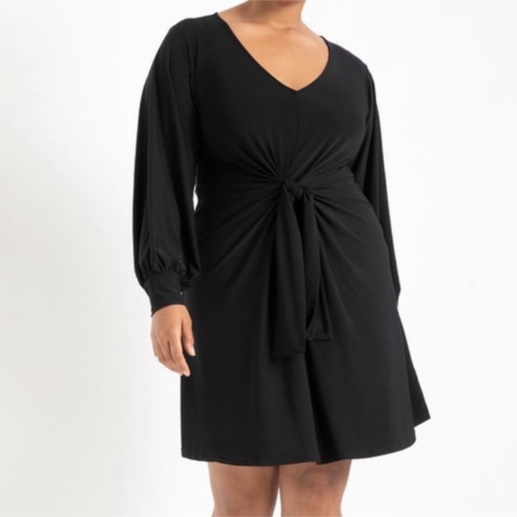 Eloquii Dresses & Skirts - ELOQUII Women’s Tie Long Sleeve Front Dress Size 18